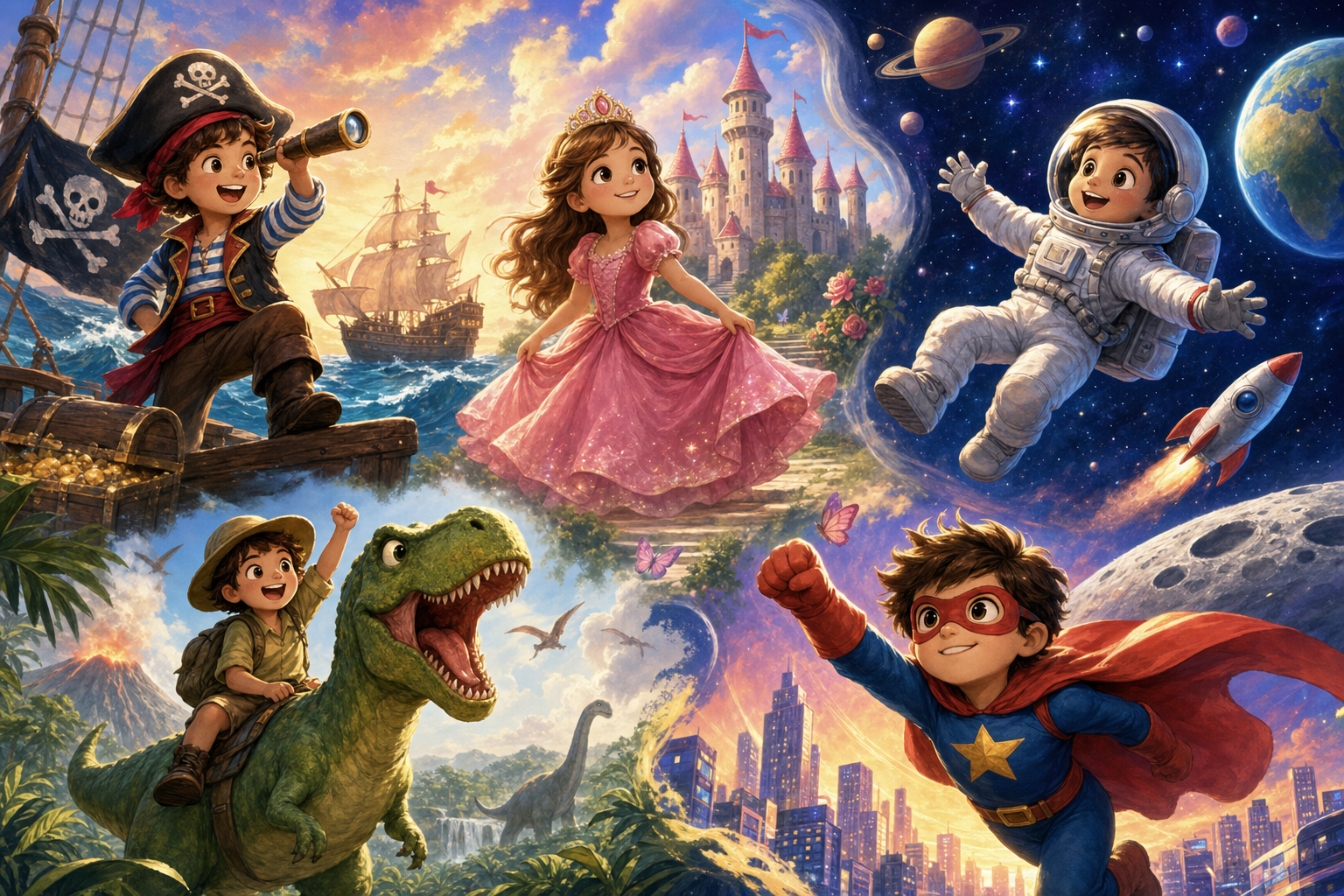 Temas de livros infantis: de piratas a princesas