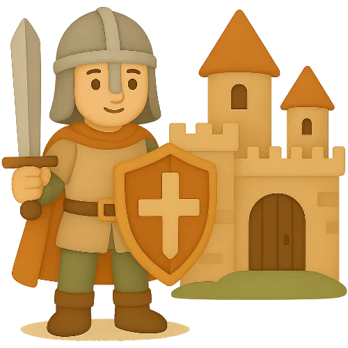 Livro infantil personalizado das aventuras na Idade Média