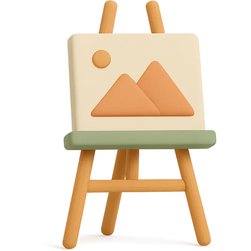 Livro infantil personalizado sobre pintura para pequenos artistas