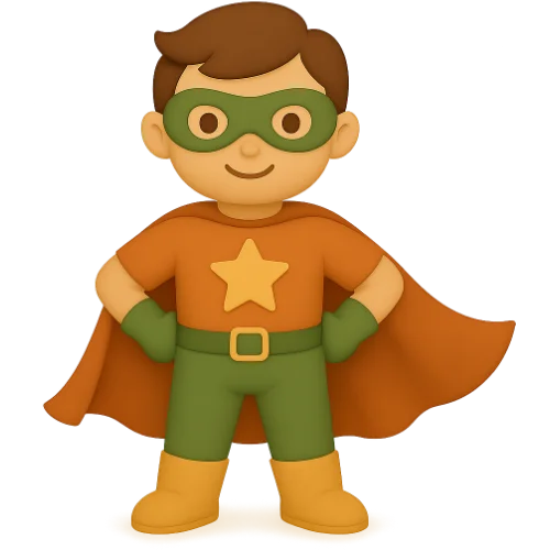 Livro infantil personalizado de super-herói cheio de magia