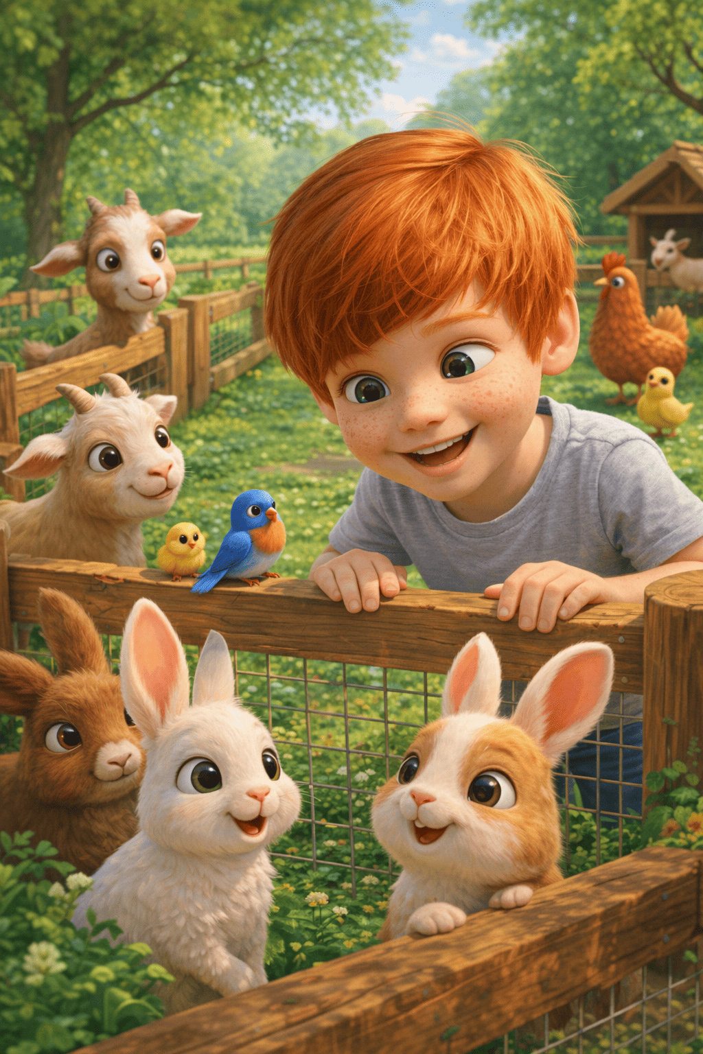 Ilustração para Encontros de animais atrás de cercas