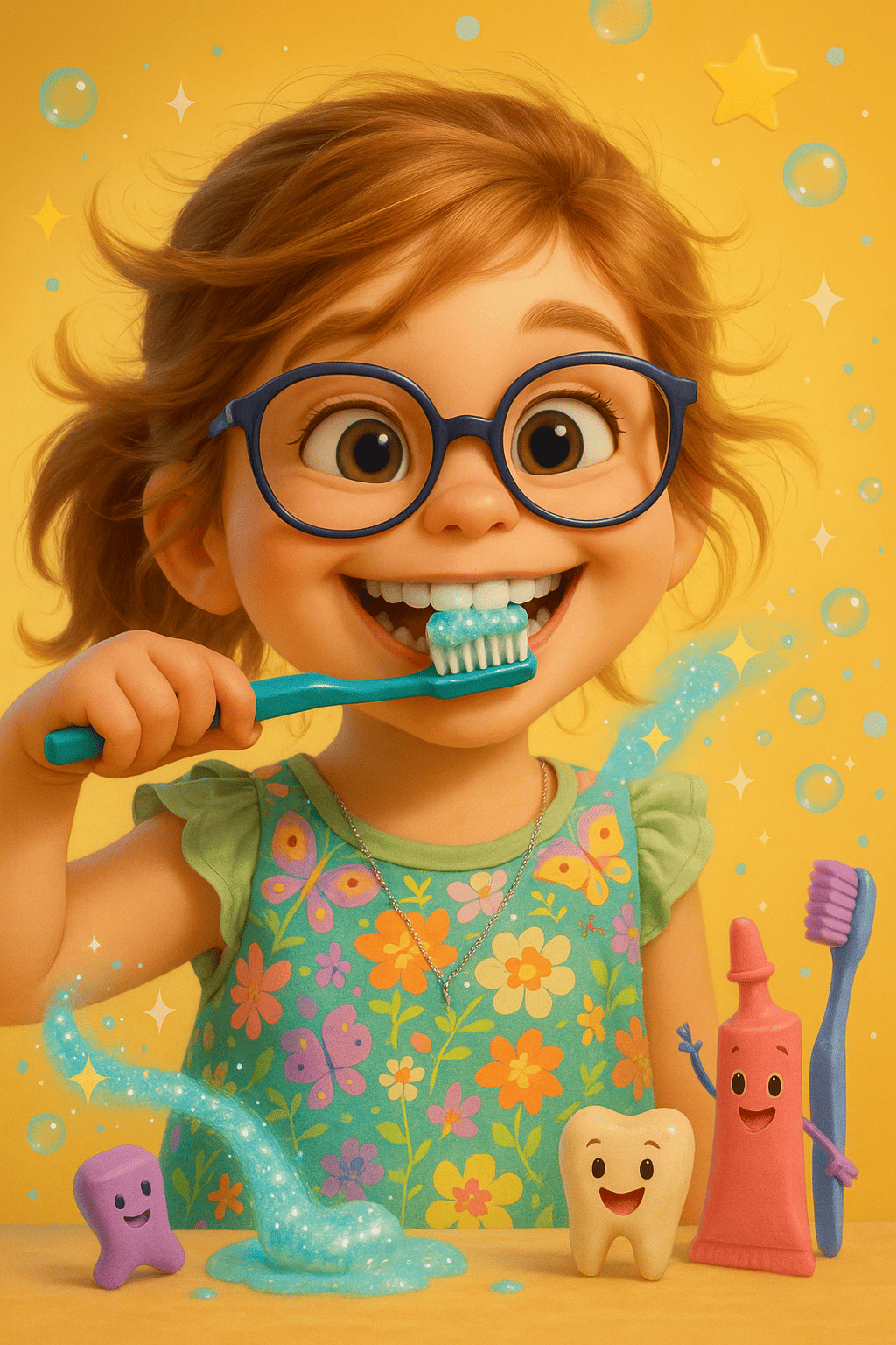 Sorrisos radiante   aventuras de escovação