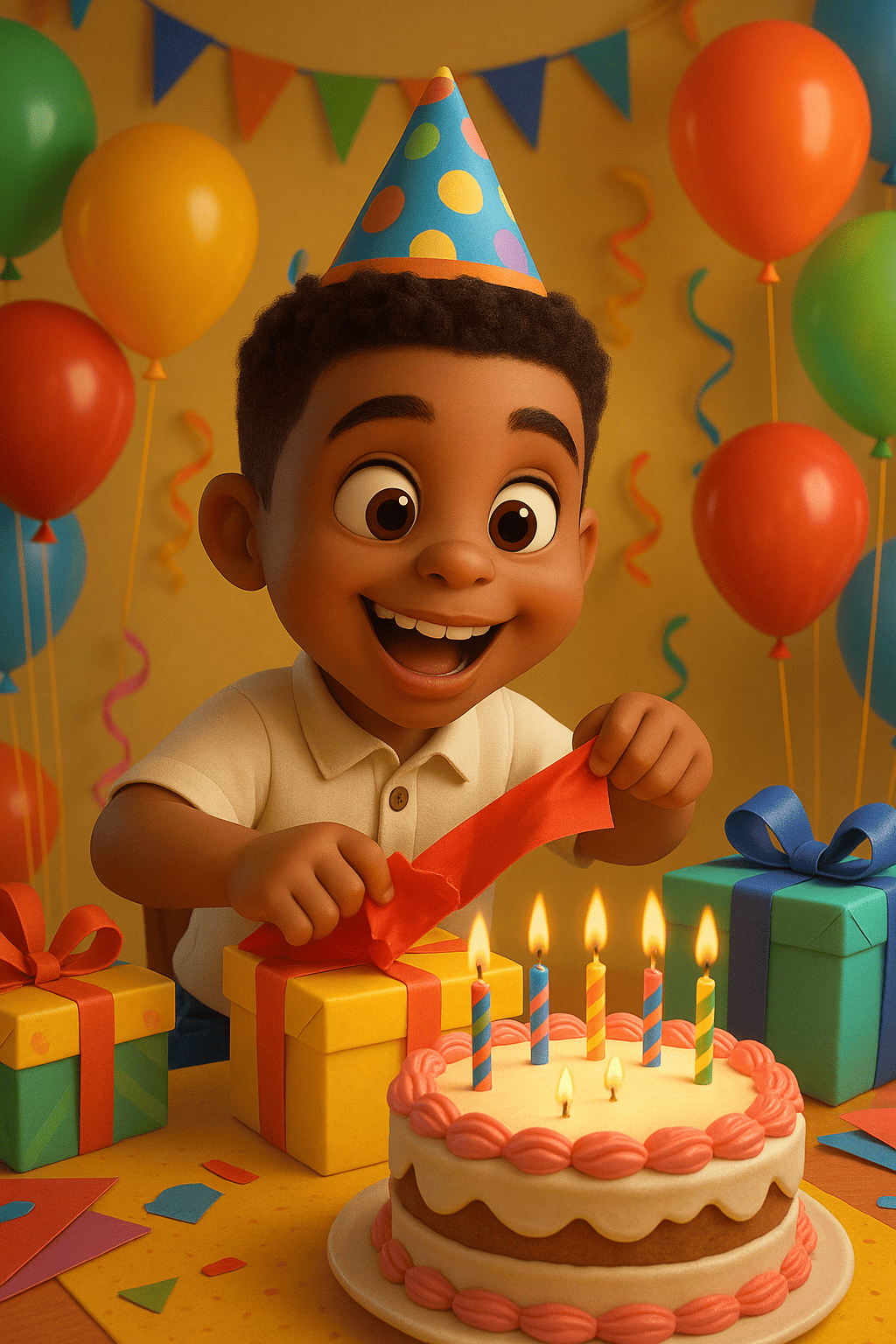 Felicidade de aniversário