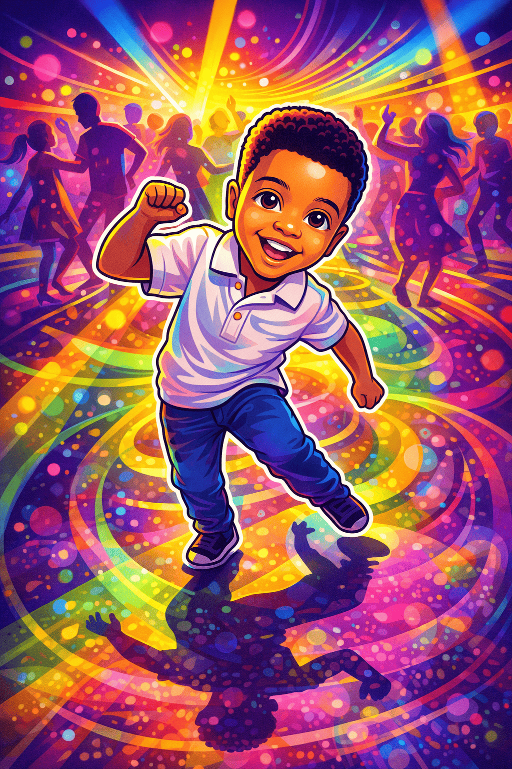 Sombras na pista de dança