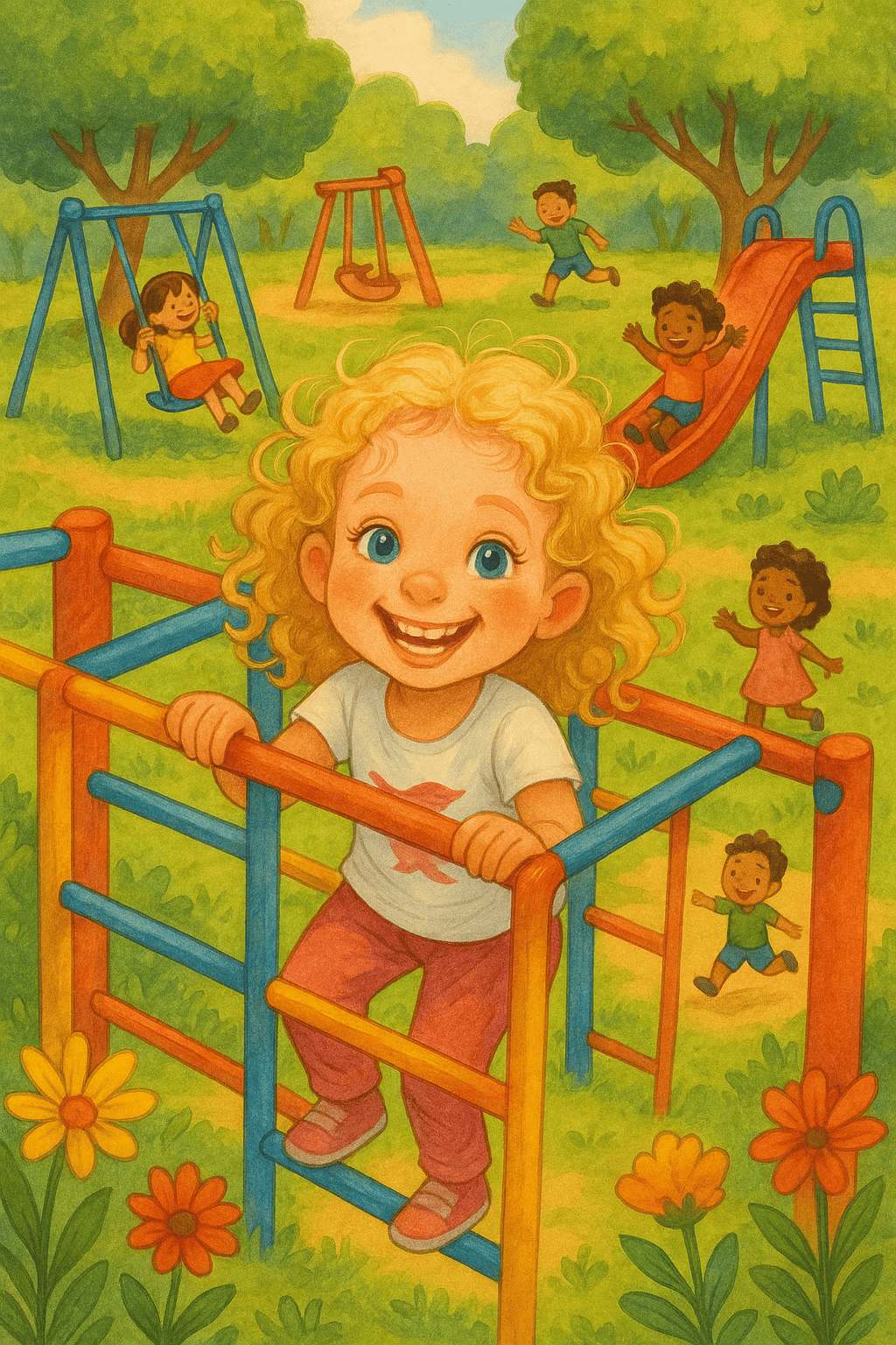 Aventuras no parque infantil