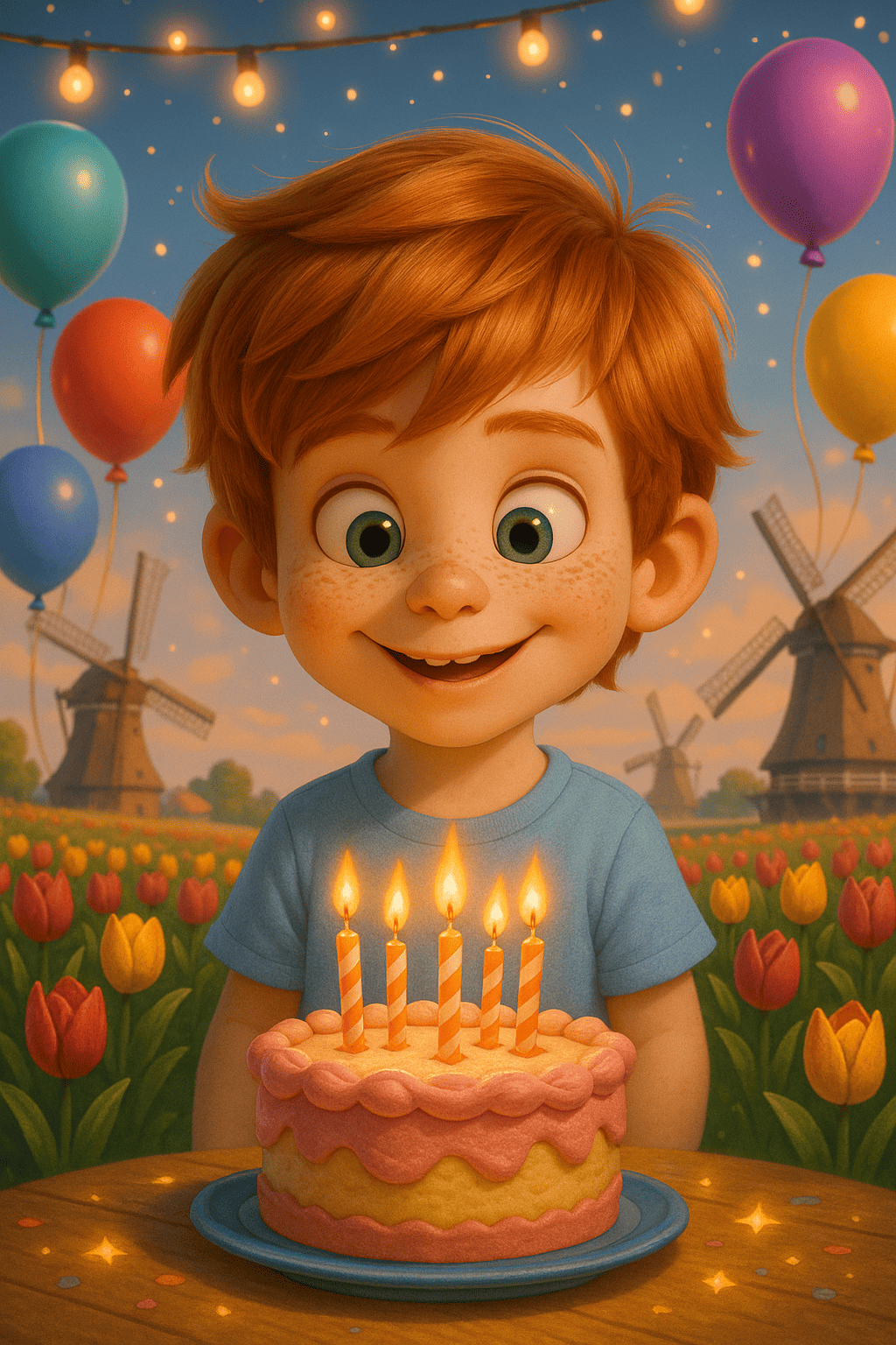 Magia de aniversário na holanda