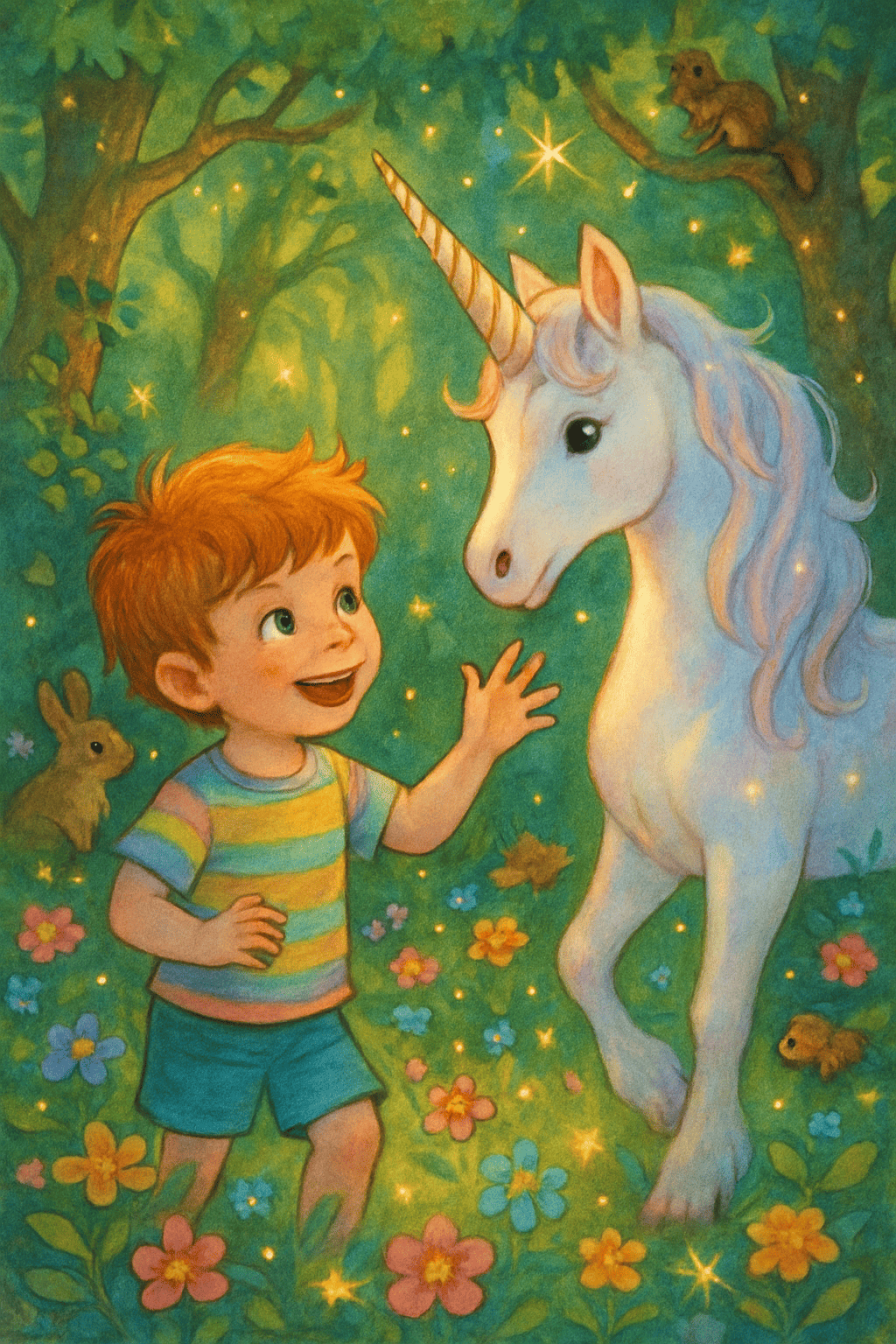 Ilustração para A encantamento do unicórnio