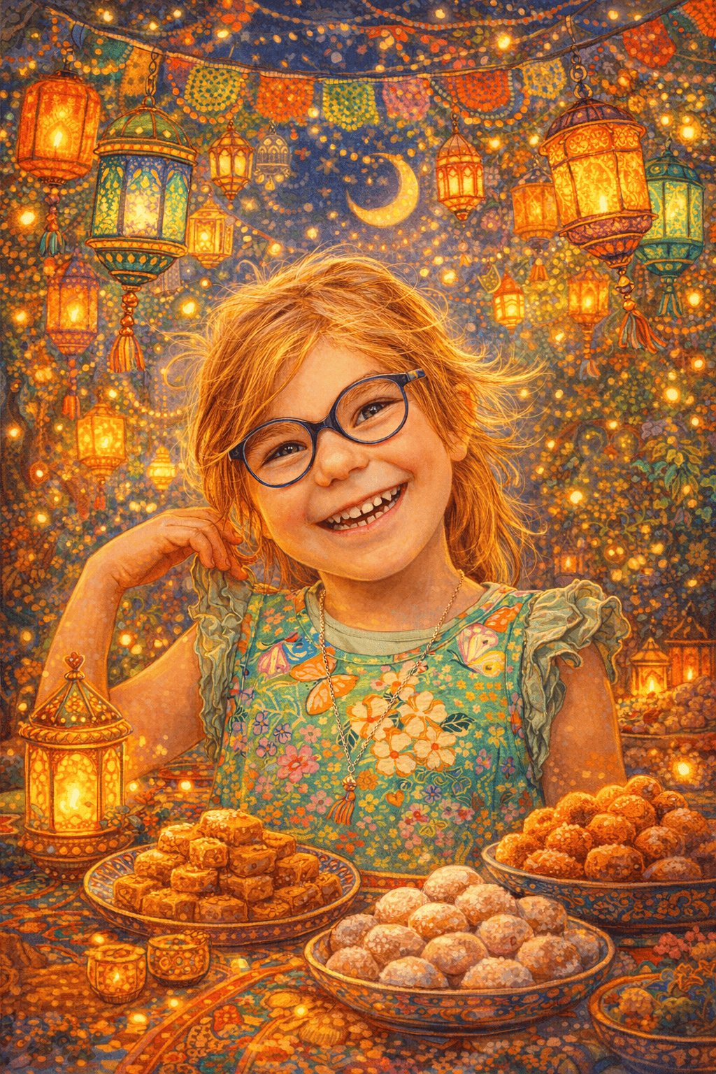 Ilustração para Doce felicidade: histórias sobre o eid al fitr