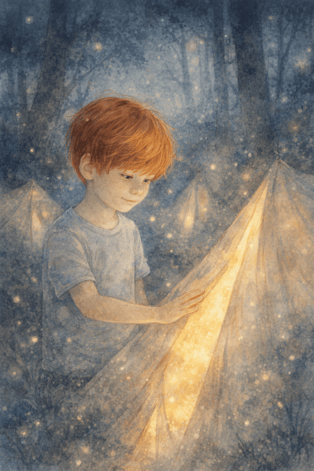 Ilustração para Sussurradores de tendas no escuro